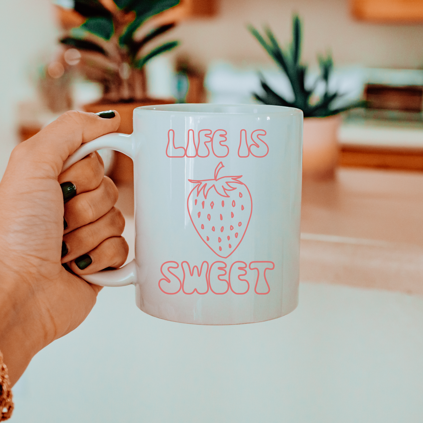 Life Is Sweet Strawberry Mug