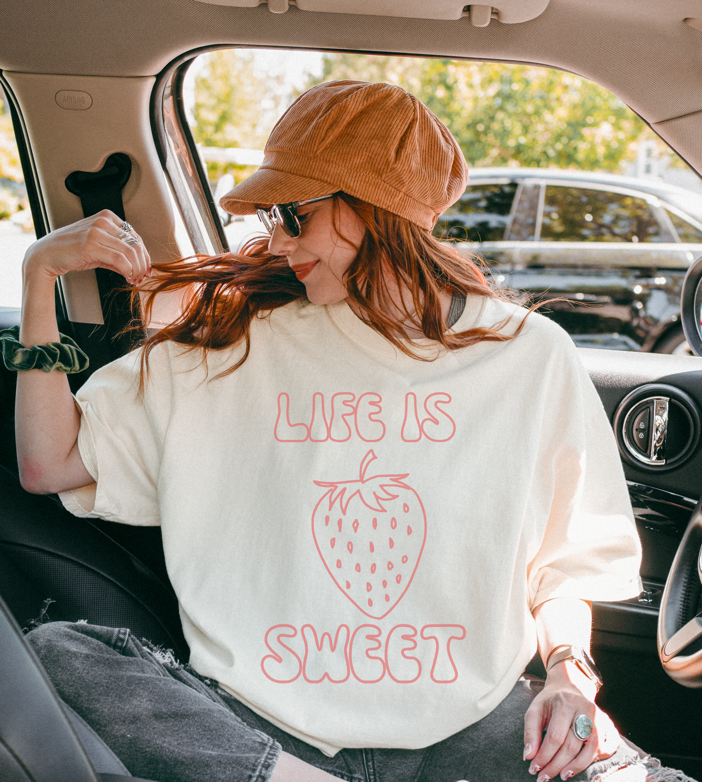 Life Is Sweet Strawberry Short-Sleeve Unisex T-Shirt