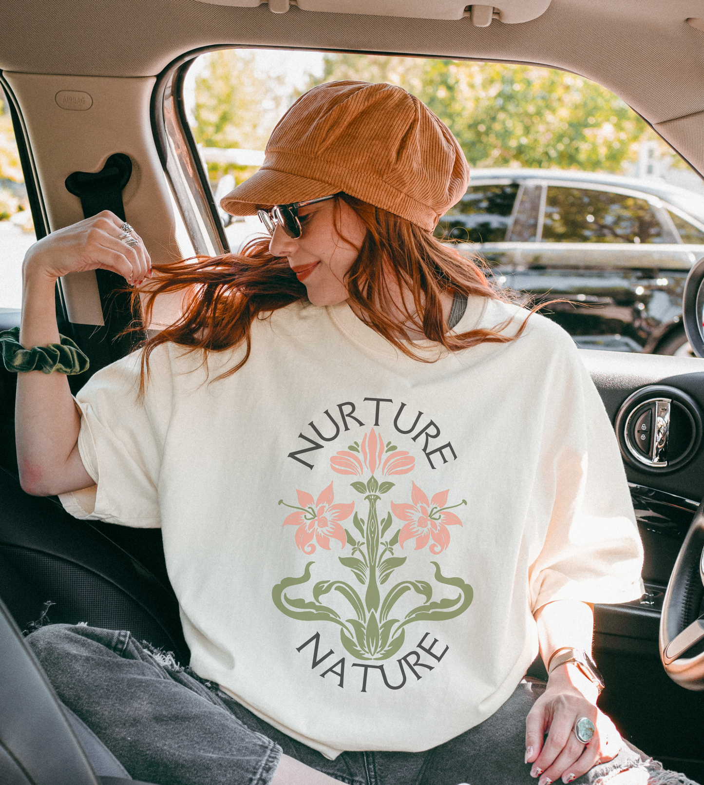 Nurture Nature Flower Short-Sleeve Unisex T-Shirt