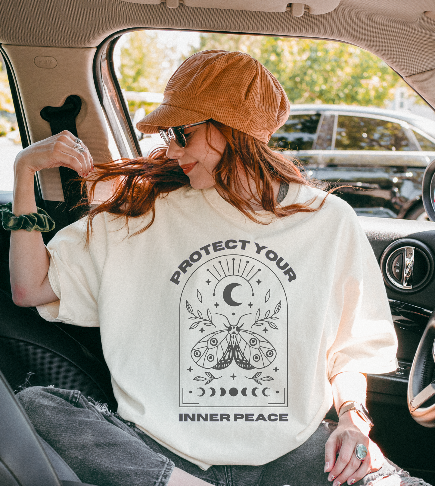 Protect Your Inner Peace Moth Short-Sleeve Unisex T-Shirt