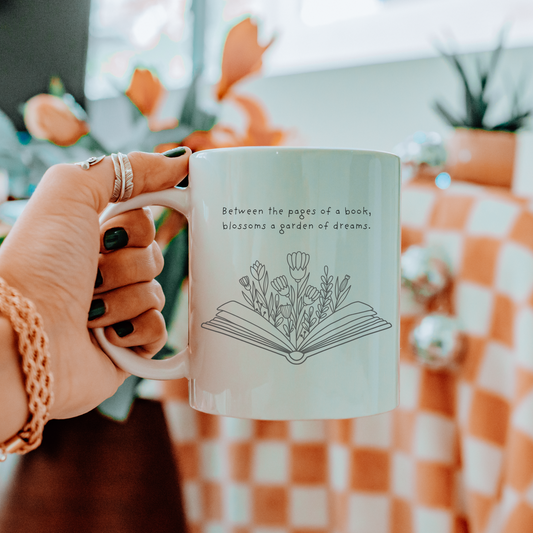 Between The Pages Floral Book Mug