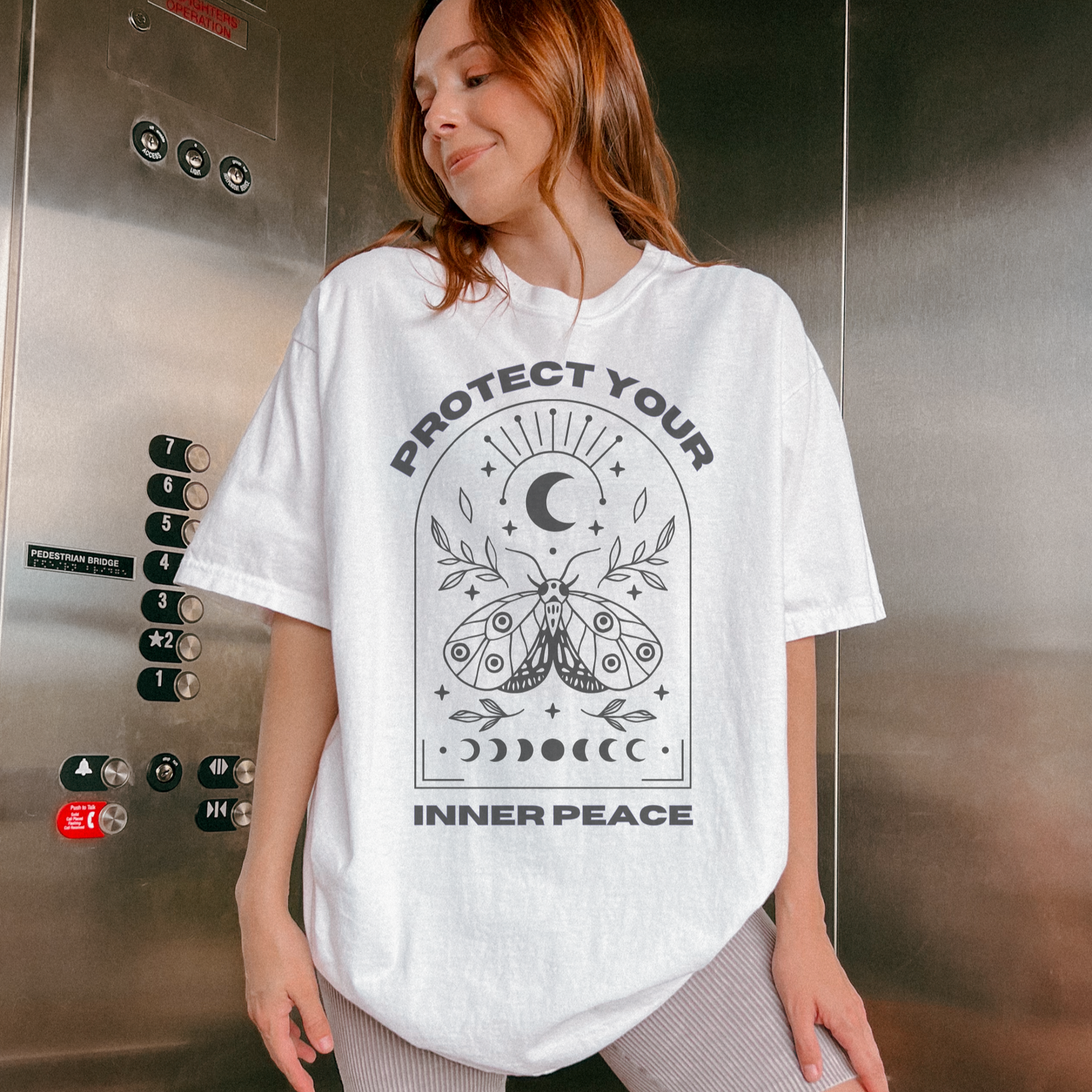 Protect Your Inner Peace Moth Short-Sleeve Unisex T-Shirt