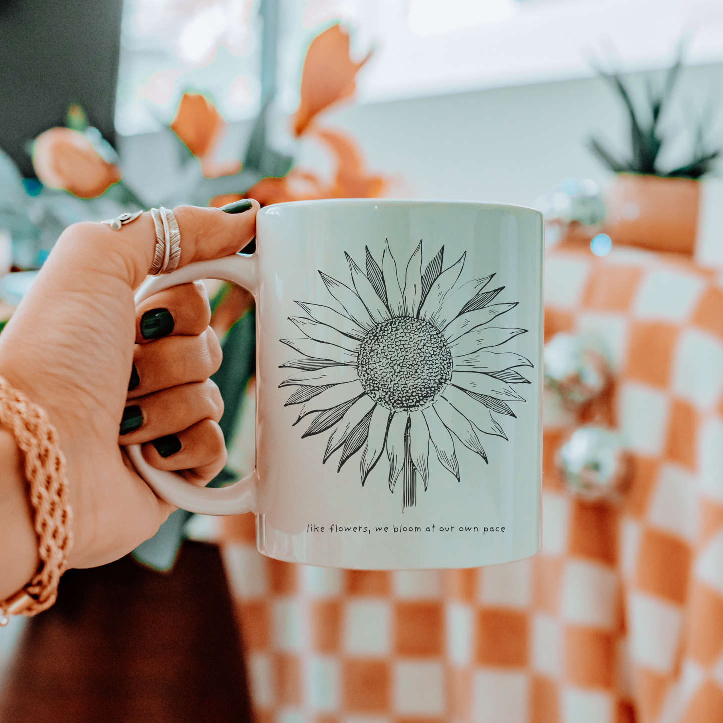 Like Flowers We Bloom At Our Own Pace Mug