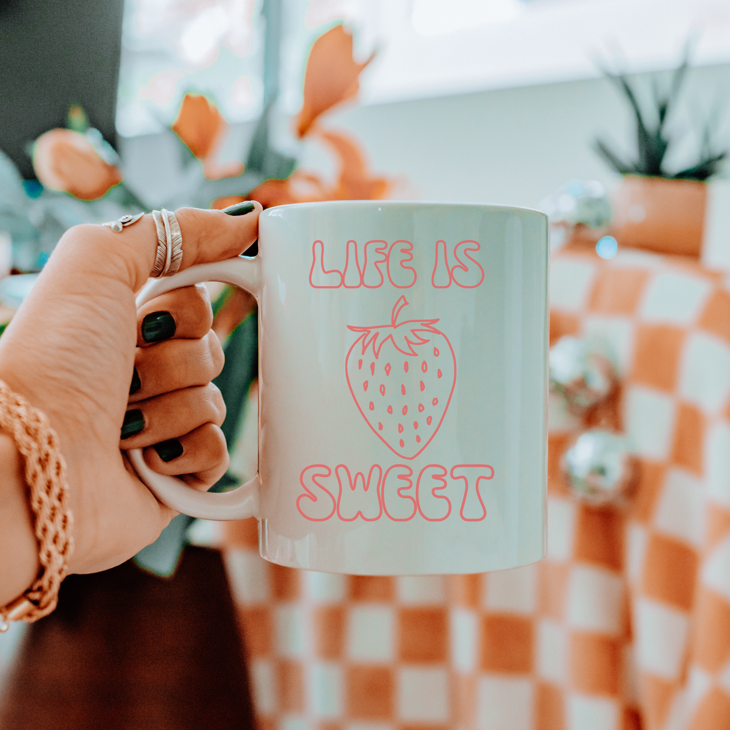 Life Is Sweet Strawberry Mug