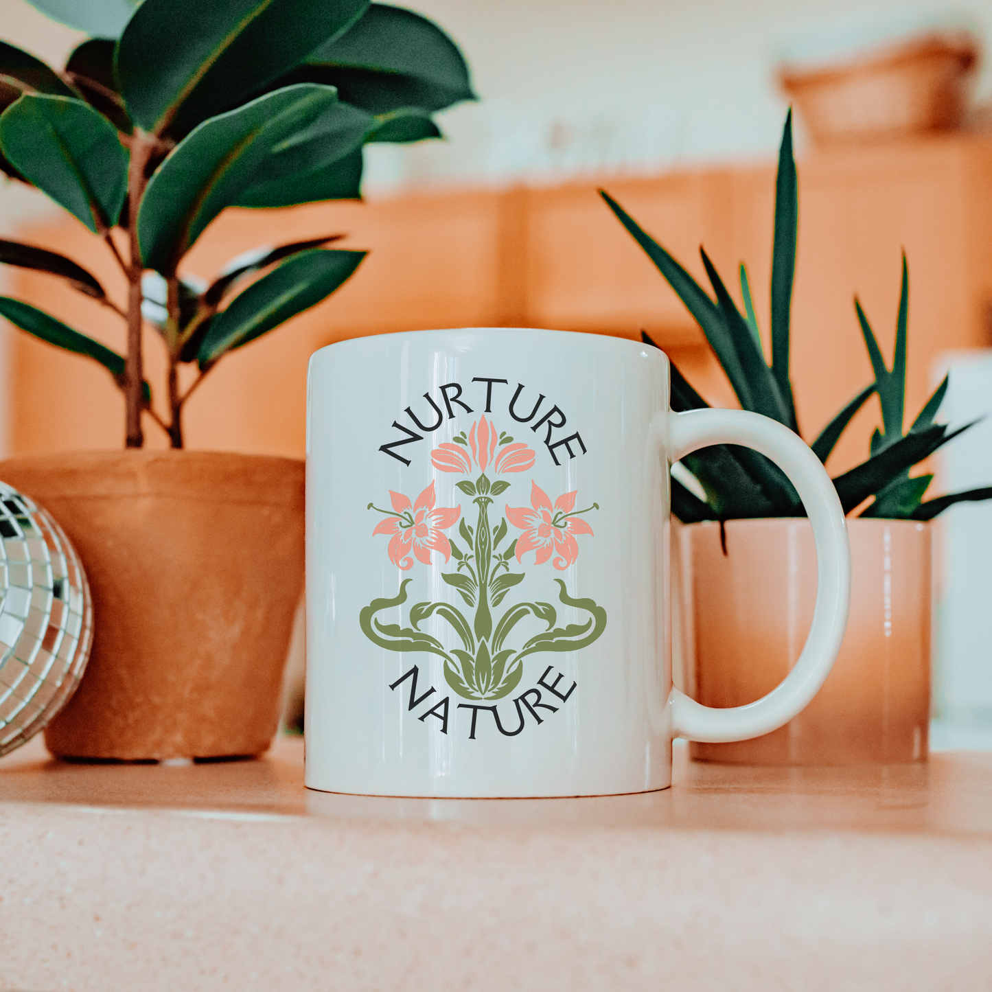 Nurture Nature Flower Mug