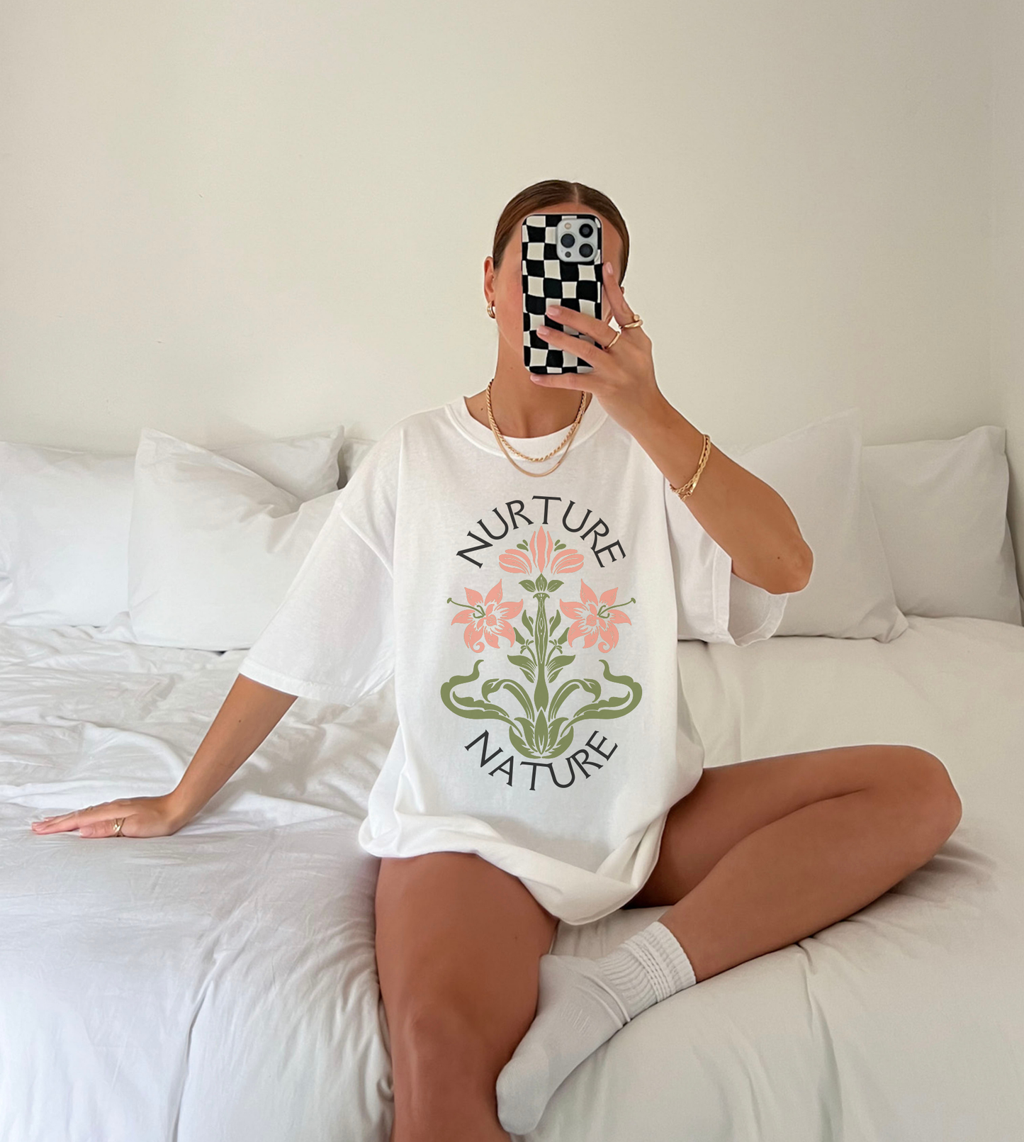 Nurture Nature Flower Short-Sleeve Unisex T-Shirt