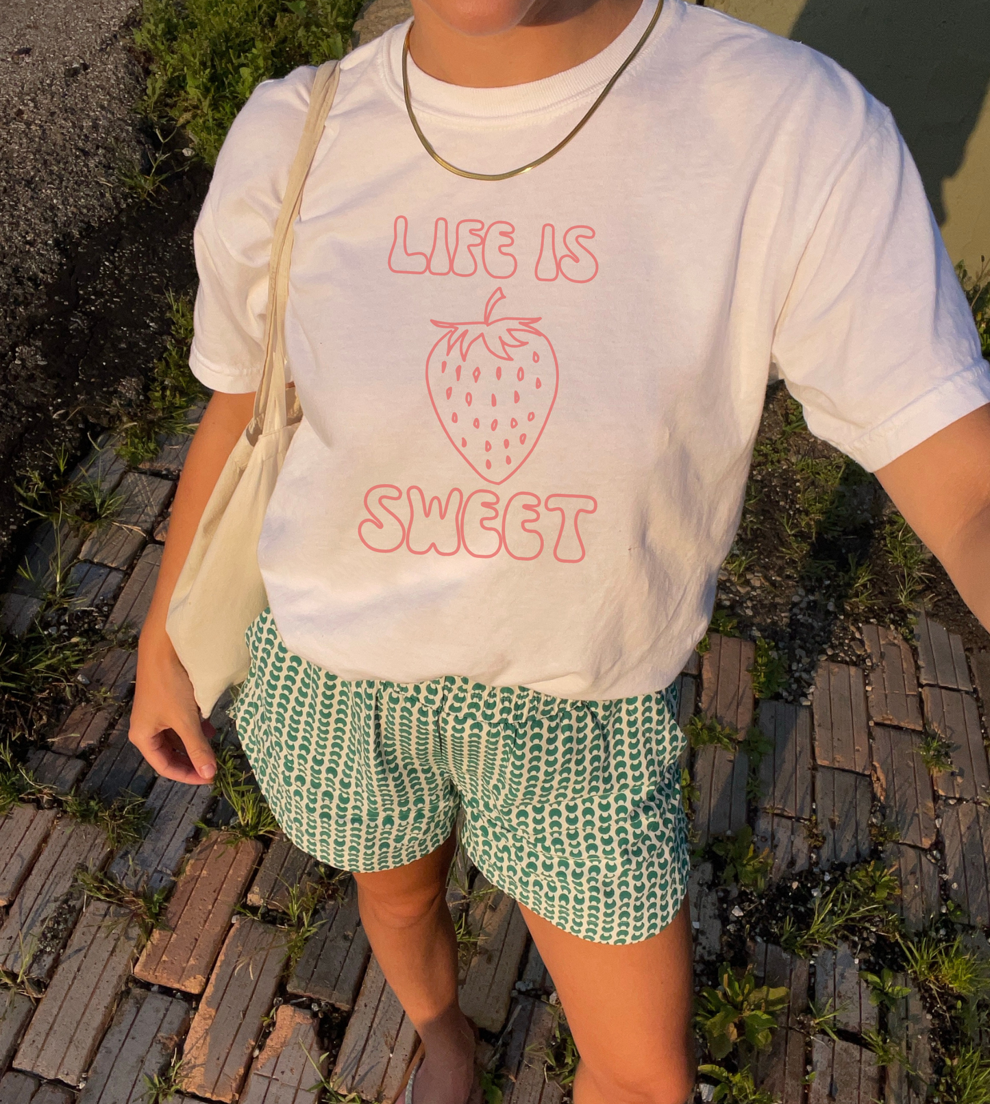 Life Is Sweet Strawberry Short-Sleeve Unisex T-Shirt