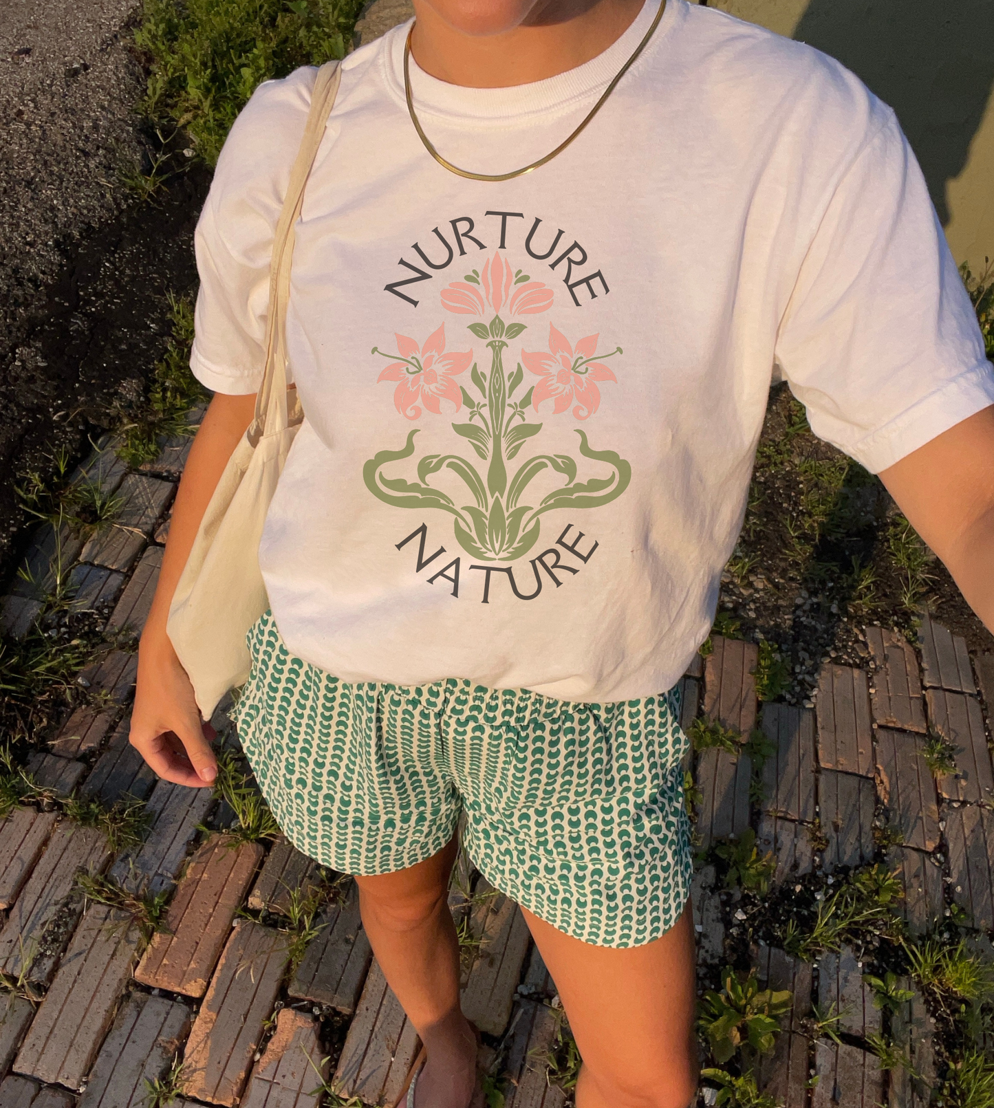 Nurture Nature Flower Short-Sleeve Unisex T-Shirt