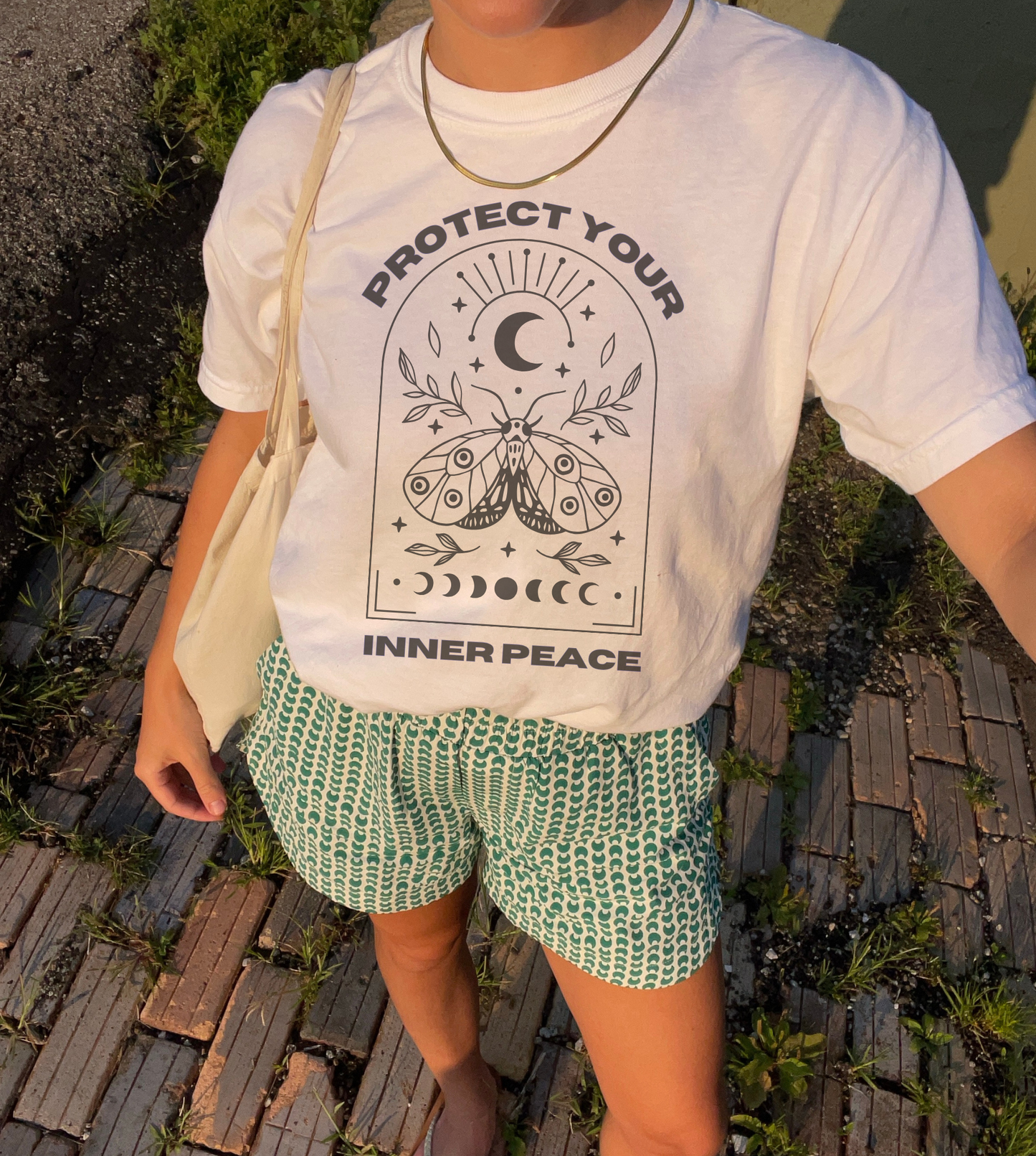 Protect Your Inner Peace Moth Short-Sleeve Unisex T-Shirt