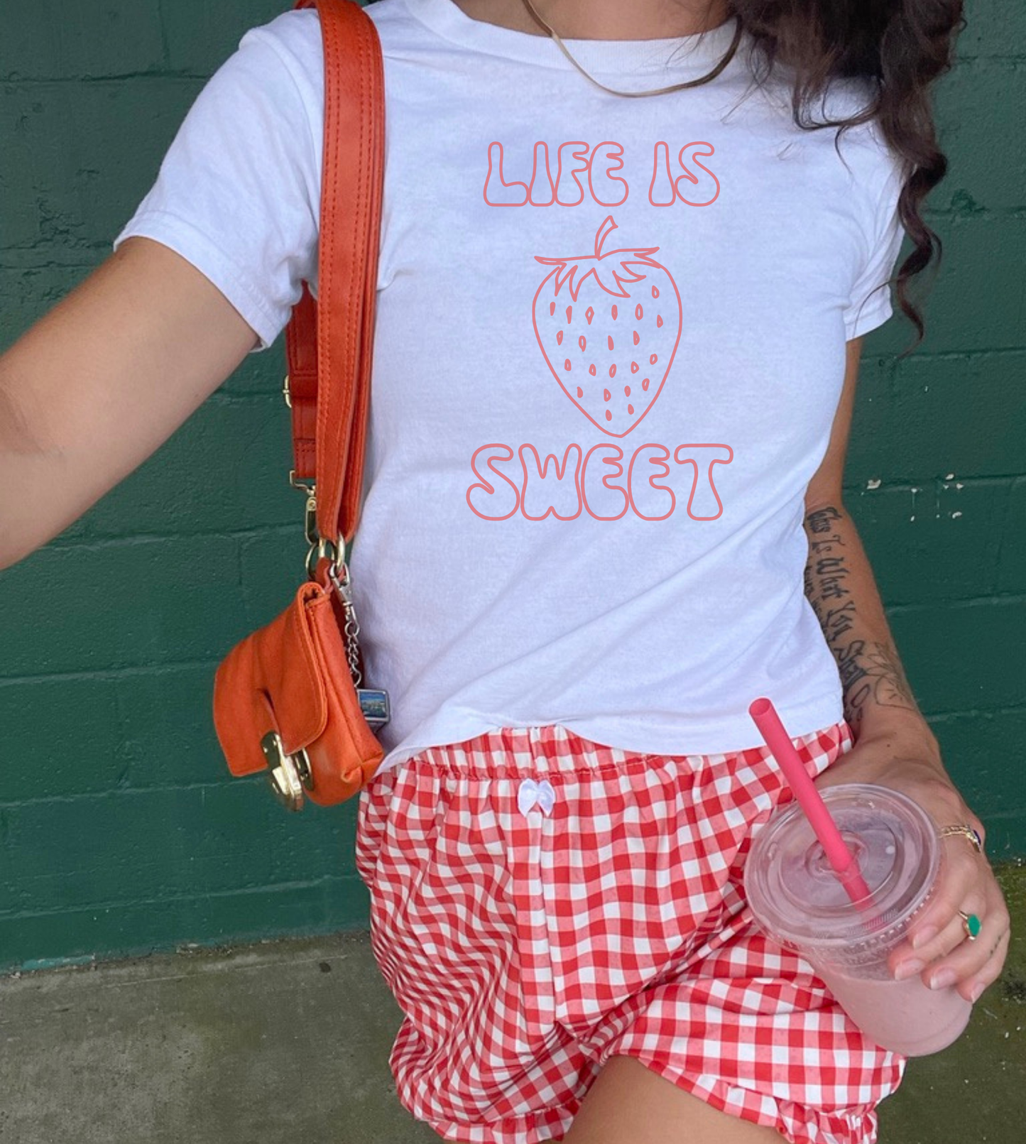 Life Is Sweet Strawberry Short-Sleeve Unisex T-Shirt